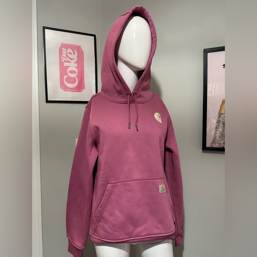 Carhartt Relaxed Fit Pink Hoodie – Size Small (4–6) – Excellent Condition